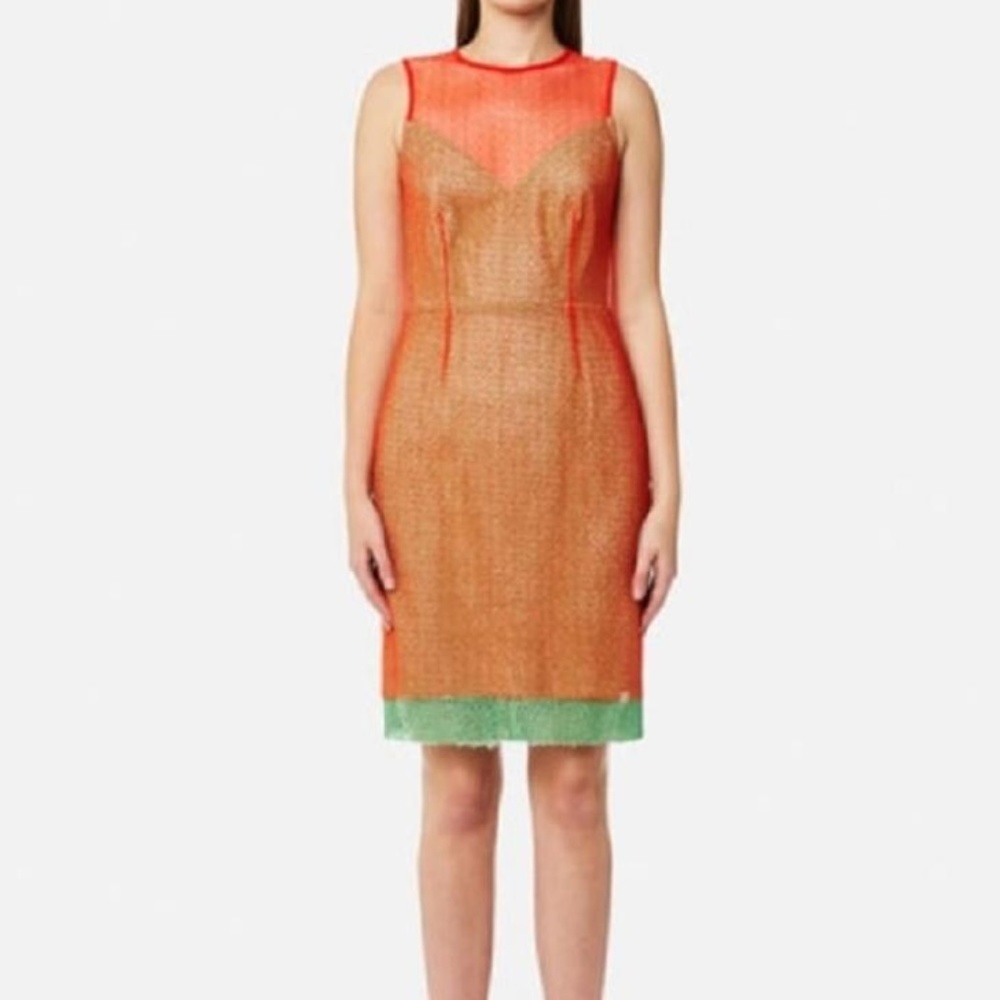 DVF Mesh Shift Dress